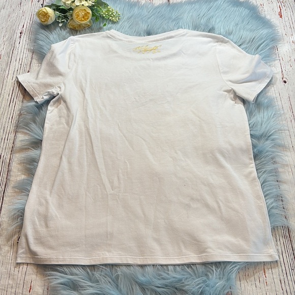 Karl Lagerfeld Paris Heart Patch Embellished Logo Tee sz S - Picture 11 of 12